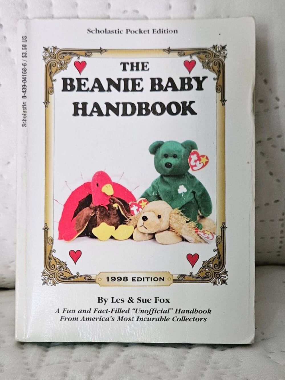 The Beanie Baby Handbook, 1998 (pre-owned). Free w/3 beanie babies from closet